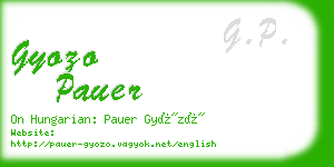 gyozo pauer business card